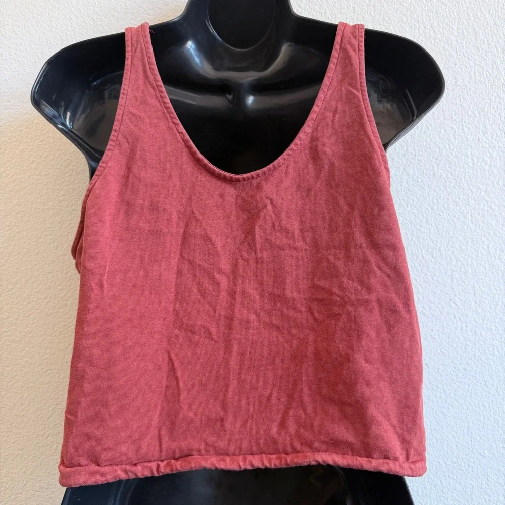 Nike Sportswear Essential Women Cropped Tank Top Terracotta Red DA1034-832 Small